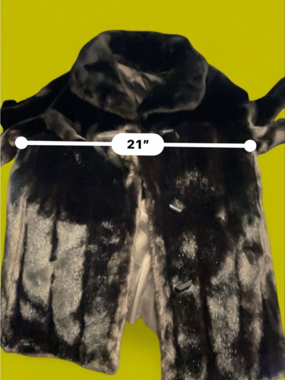Vintage Dubrowsy Perlbinder Coat Faux Fur Mink Brown Pockets